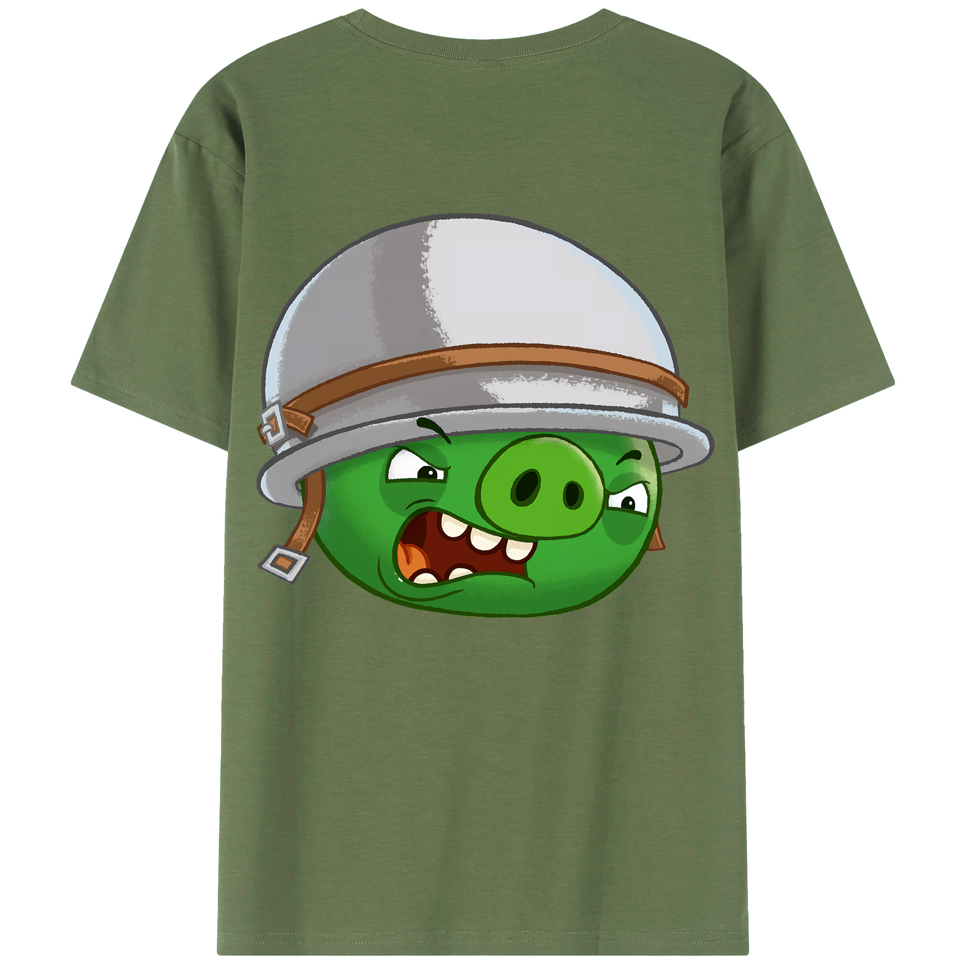 （画像用） Angry Birds アングリーバード 綿100％ メンズ半袖Tシャツ（バックプリント） 通気性